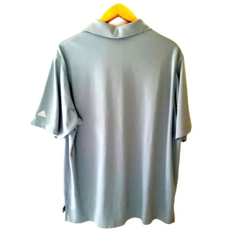 Adidas Men's Blue Gray Short Sleeve Performance Golf Polo Shirt Size 2XL